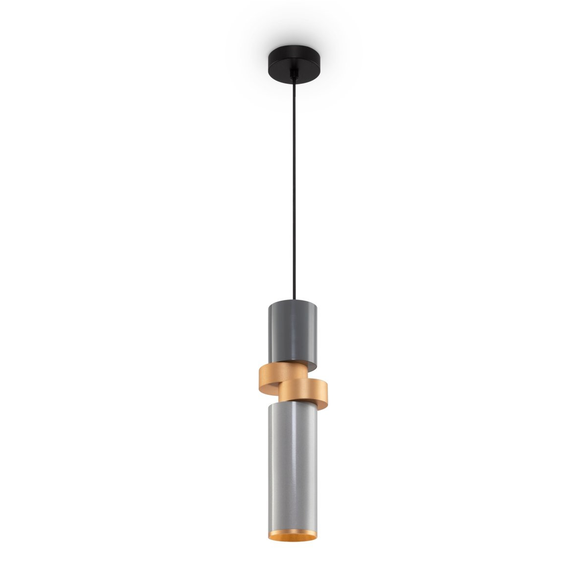 Suspension Palette base en métal et abat-jour avec combinaison des formes cylindriques au design contemporain par Maytoni