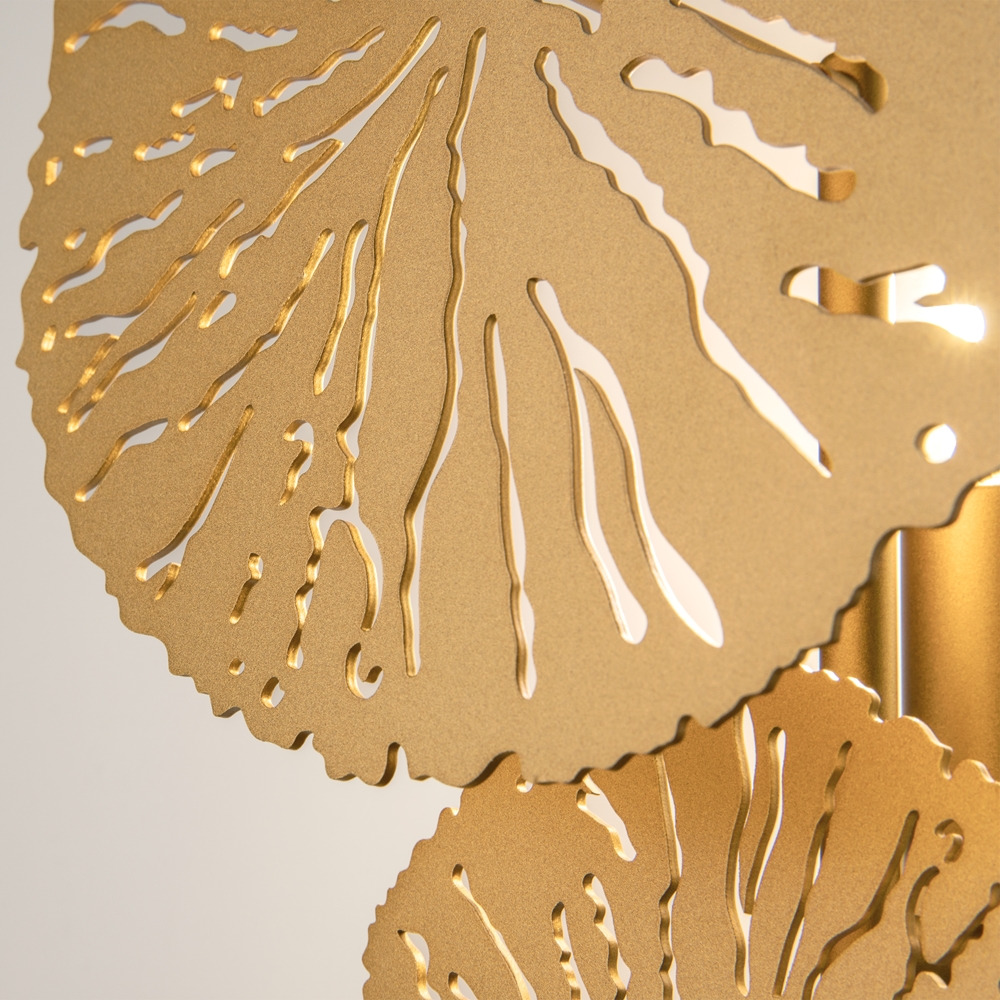Applique Lovetann armature en métal laiton mat avec décor de disques ajourés au design contemporain par Maytoni Applique Lovetann armature en métal laiton mat avec décor de disques ajourés au design contemporain par Maytoni
