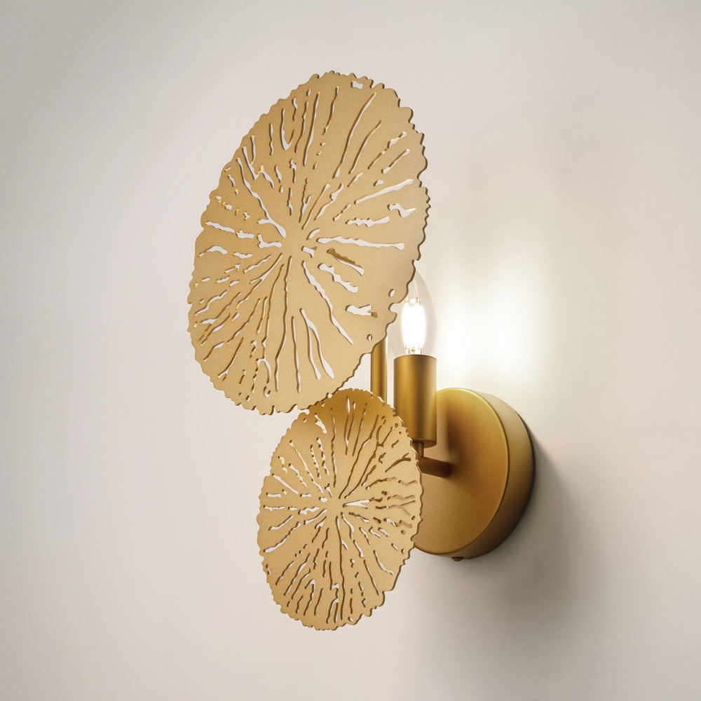 Applique Lovetann armature en métal laiton mat avec décor de disques ajourés au design contemporain par Maytoni Applique Lovetann armature en métal laiton mat avec décor de disques ajourés au design contemporain par Maytoni