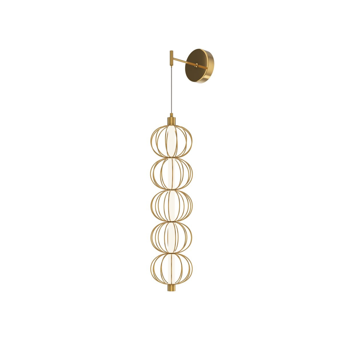 Applique Golden Cage en métal avec diffuseur sphérique et décor en fil de fer au design contemporain par Maytoni
