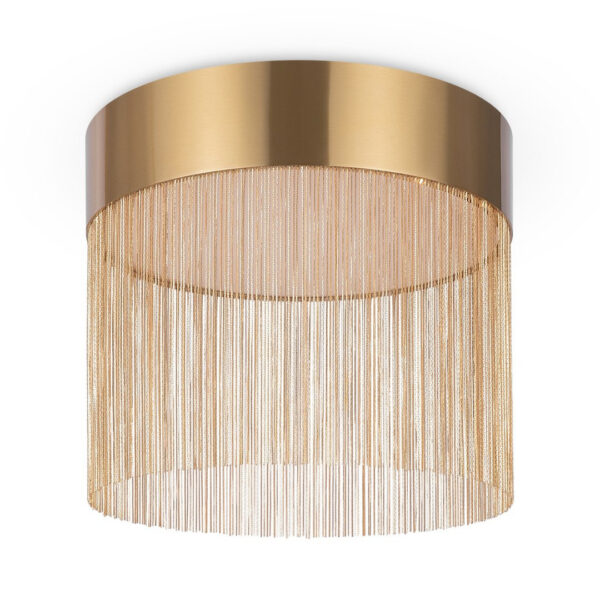 Plafonnier Imaginary base rond en métal avec des chaînes gracieuses au design contemporain par Maytoni