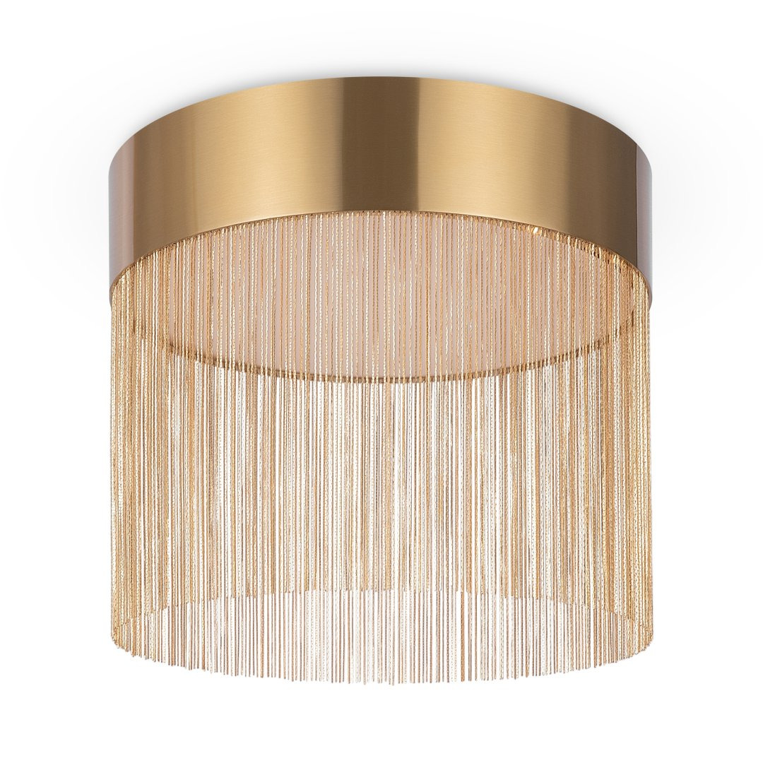 Plafonnier Imaginary base rond en métal avec des chaînes gracieuses au design contemporain par Maytoni