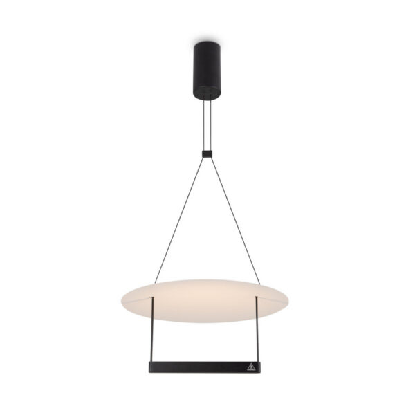 Suspension Ambience en aluminium avec abat-jour rond et plat en métal au design contemporain par Maytoni