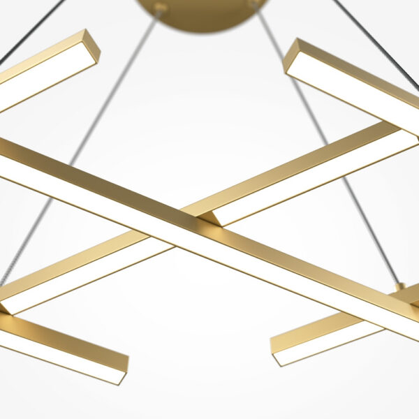 Suspension Halo base en aluminium avec diffuseur en forme gaufré au design contemporain par Maytoni