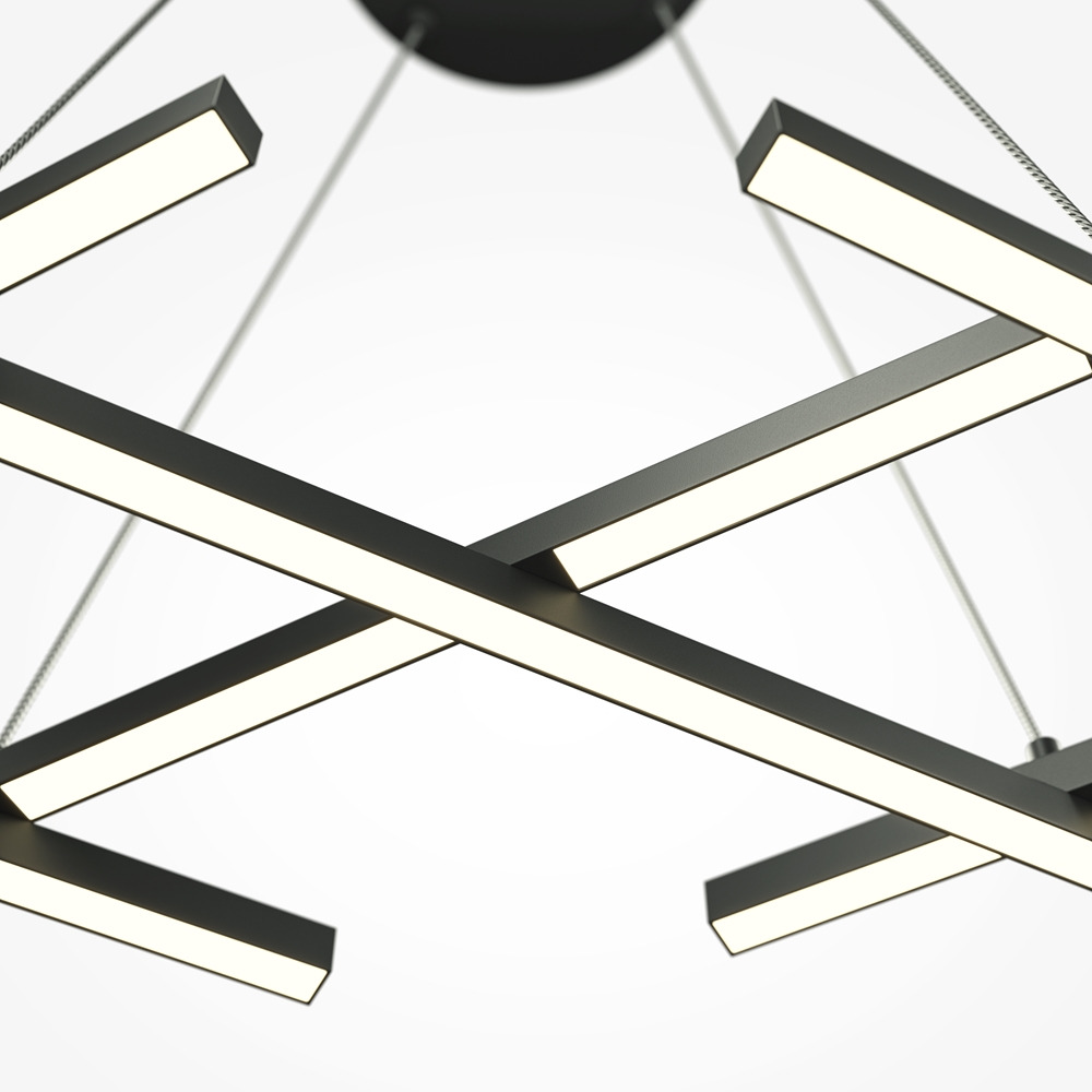 Suspension Halo base en aluminium avec diffuseur en forme gaufré au design contemporain par Maytoni Suspension Halo base en aluminium avec diffuseur en forme gaufré au design contemporain par Maytoni