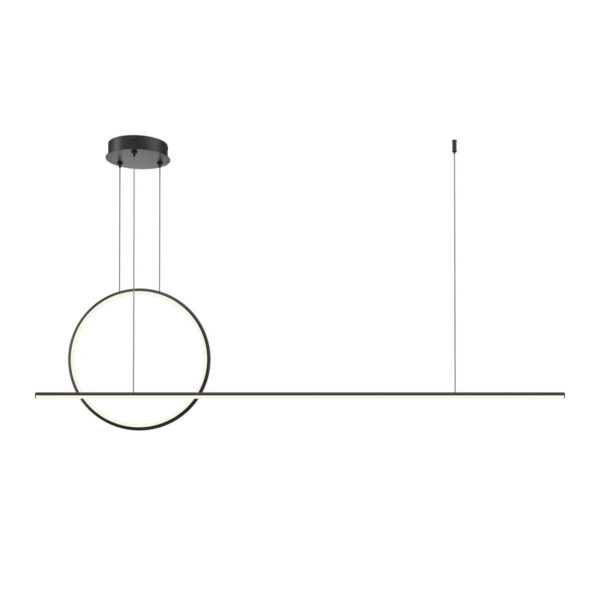 Suspension Halo base en aluminium Linéaire et cercle au design contemporain par Maytoni