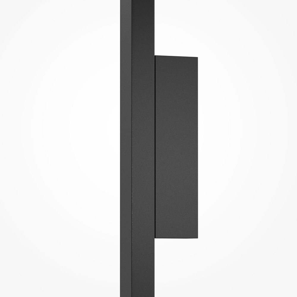 Applique Halo base en aluminium noir de forme rectangulaire Allongée au design contemporain par Maytoni Applique Halo base en aluminium noir de forme rectangulaire Allongée au design contemporain par Maytoni