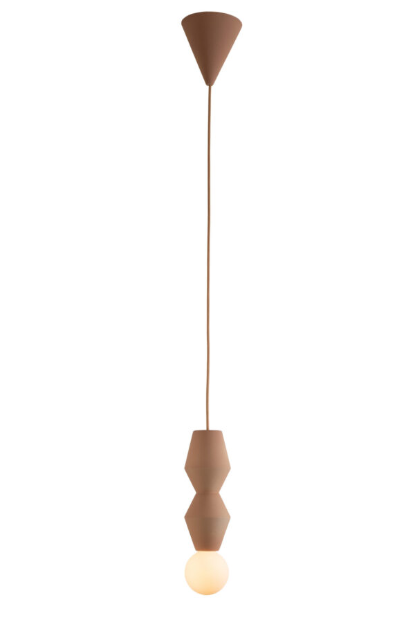 Suspension Stucco n°2 en céramique au design scandinave par Julia Jessen x Schneid Lighting