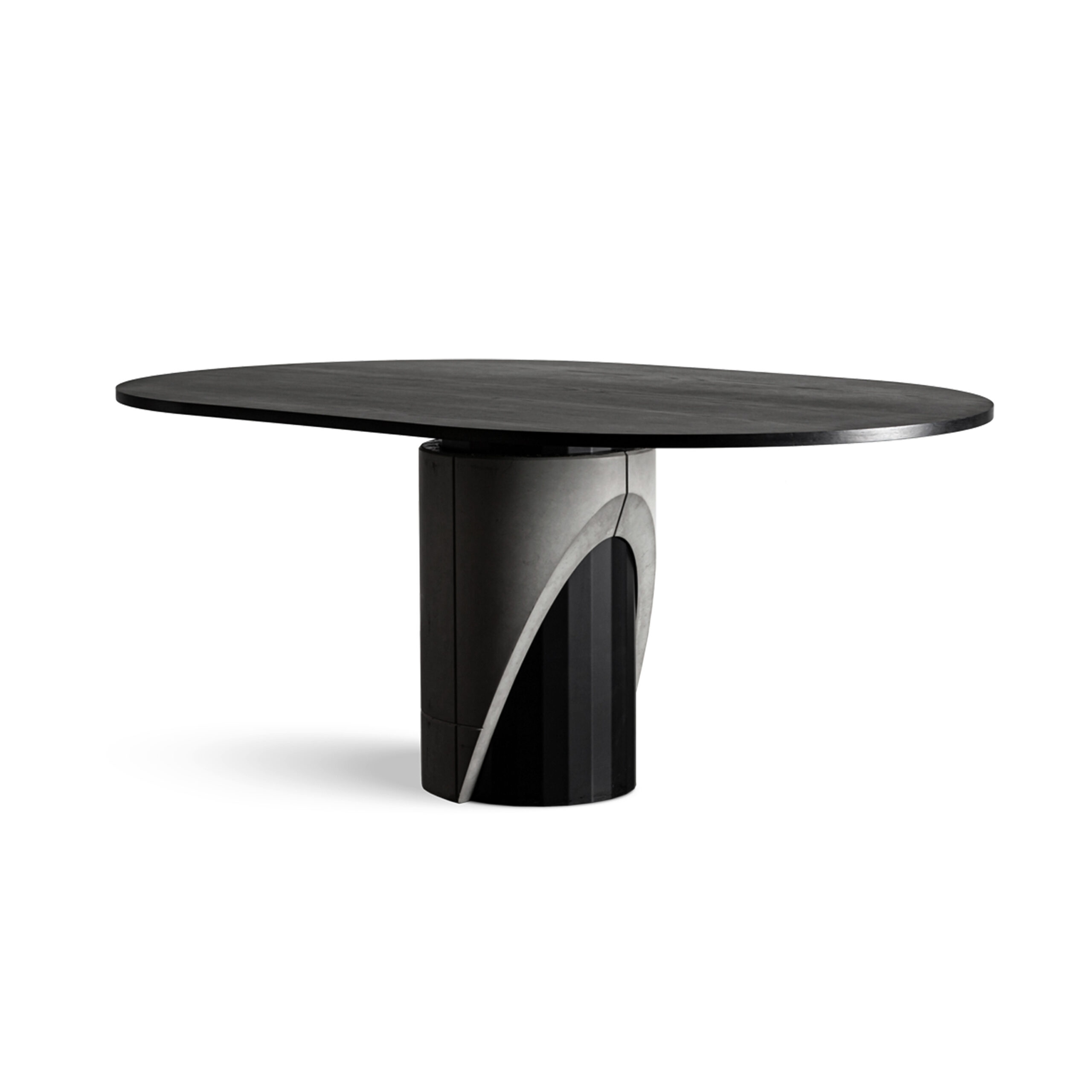 Table Sharp Oblong en béton avec plateau en bois au style industriel par Bertrand Jayr x Lyon Beton