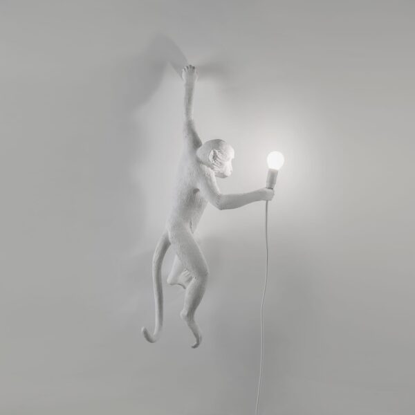 Applique murale the Monkey debout en résine blanc par Seletti