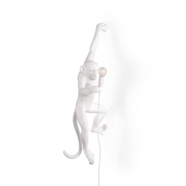 Applique murale the Monkey debout en résine blanc par Seletti