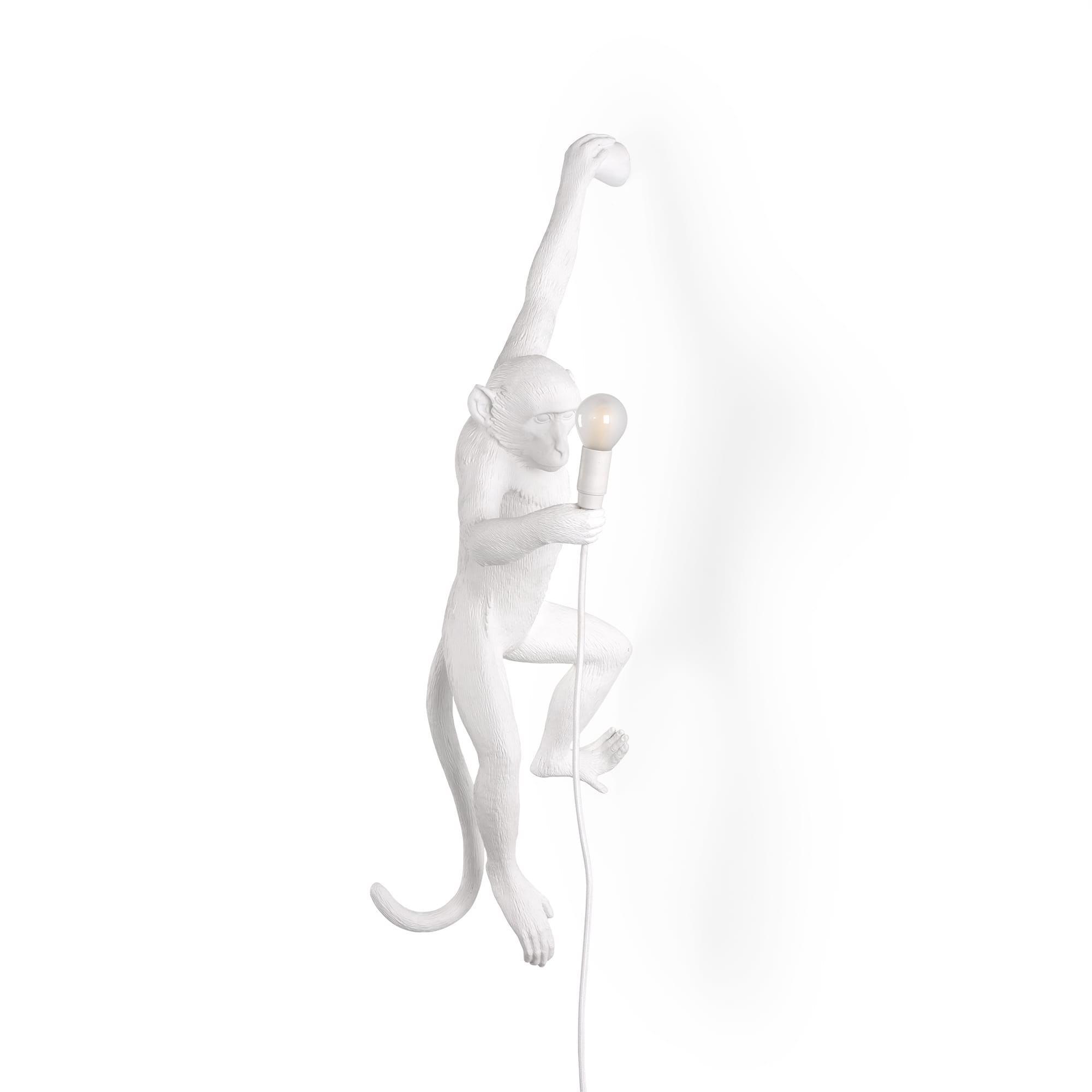 Applique murale the Monkey debout en résine blanc par Seletti