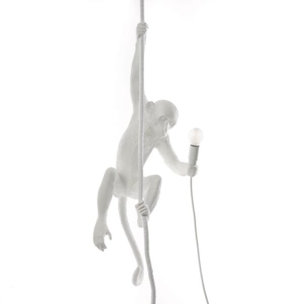 Suspension the Monkey en résine blanc par Seletti