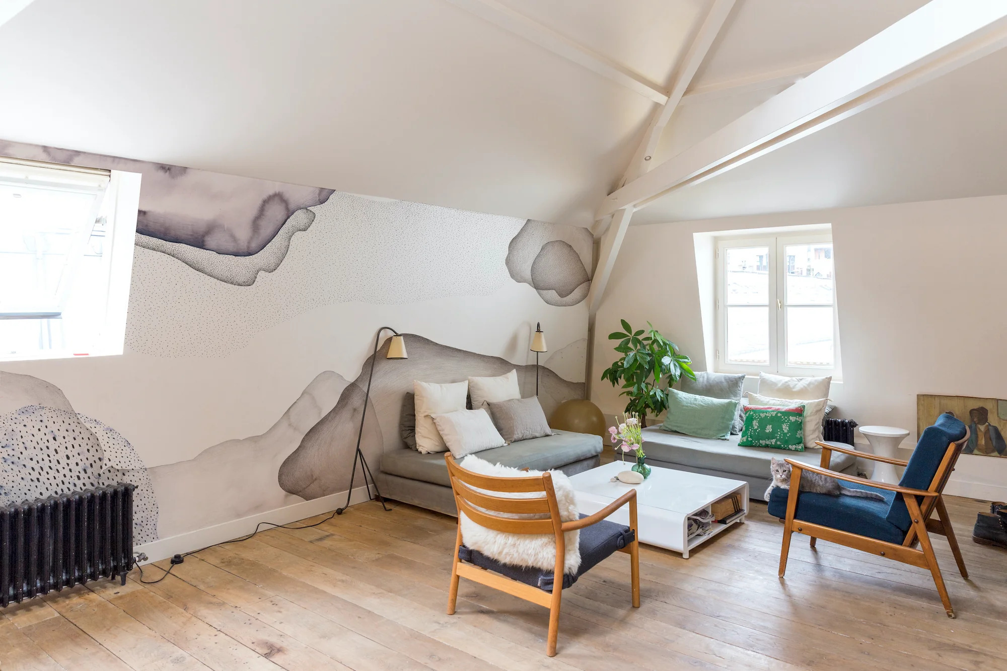 Papier peint design Corps Céleste par Alix Waline x Bien fait Paris Papier peint design Corps Céleste par Alix Waline x Bien fait Paris