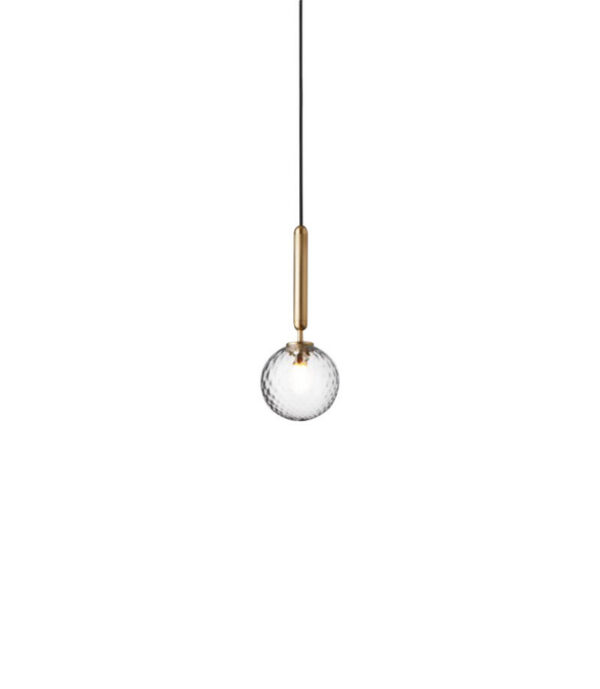 Suspension Miira en grappe avec abat-jour en verre Optic clear au design contemporain par Sofie Refer x Nuura