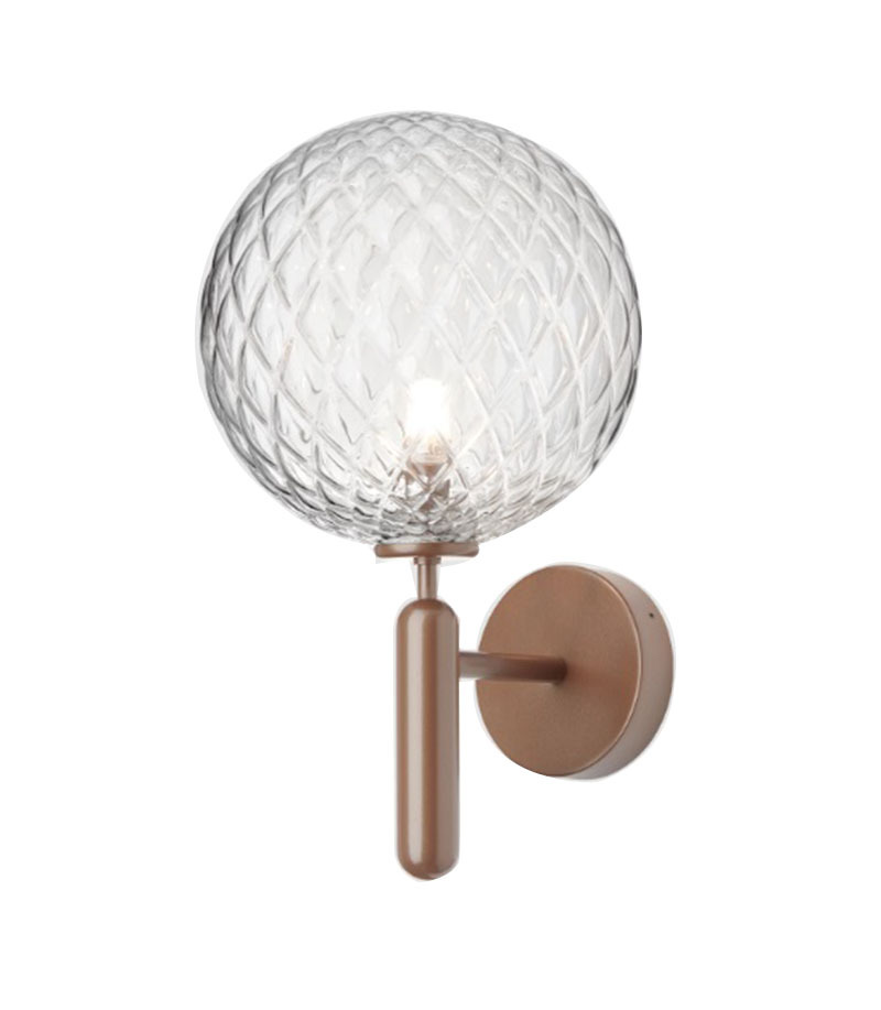 Applique extérieure Miira base en métal avec abat-jour en verre Optic Clear au design contemporain par Sofie Refer x Nuura Applique extérieure Miira base en métal avec abat-jour en verre Optic Clear au design contemporain par Sofie Refer x Nuura