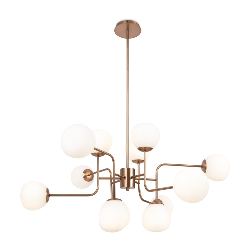 Suspension Erich 12 en métal au design vintage par Maytoni