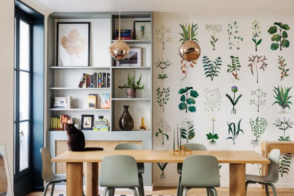 Papier peint design Herbarium par Cécile Figuette x Bien fait Paris