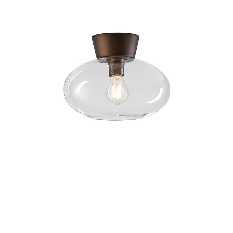 Plafonnier Bullo base en métal et abat-jour en verre au design contemporain par Belid Plafonnier Bullo base en métal et abat-jour en verre au design contemporain par Belid
