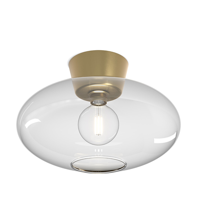Plafonnier Bullo base en métal et abat-jour en verre au design contemporain par Belid Plafonnier Bullo base en métal et abat-jour en verre au design contemporain par Belid
