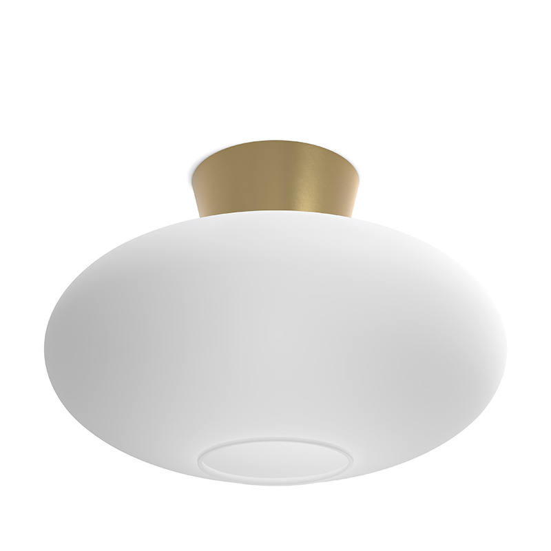 Plafonnier Bullo base en métal et abat-jour en verre au design contemporain par Belid Plafonnier Bullo base en métal et abat-jour en verre au design contemporain par Belid