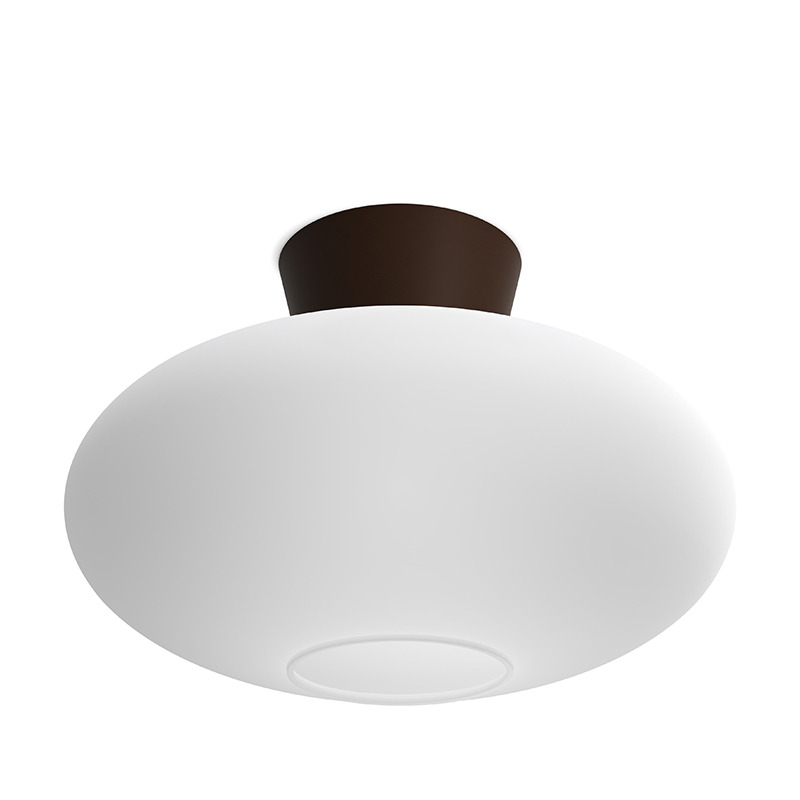 Plafonnier Bullo base en métal et abat-jour en verre au design contemporain par Belid Plafonnier Bullo base en métal et abat-jour en verre au design contemporain par Belid