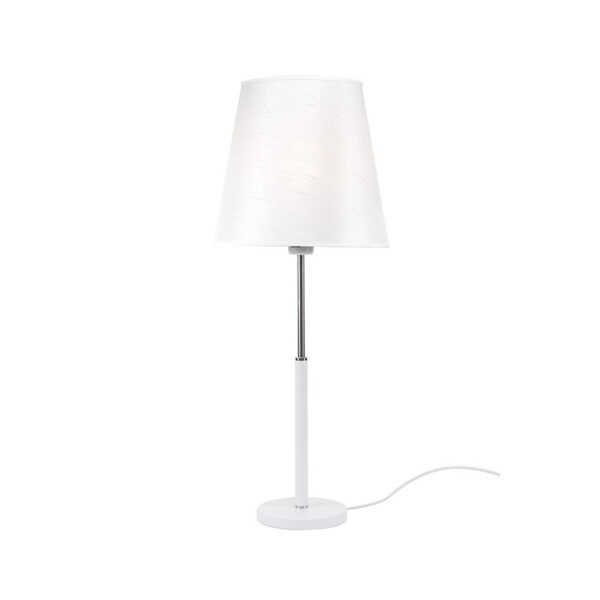 Lampe à poser Costello avec base en métal et abat-jour en tissu au design contemporain par Belid