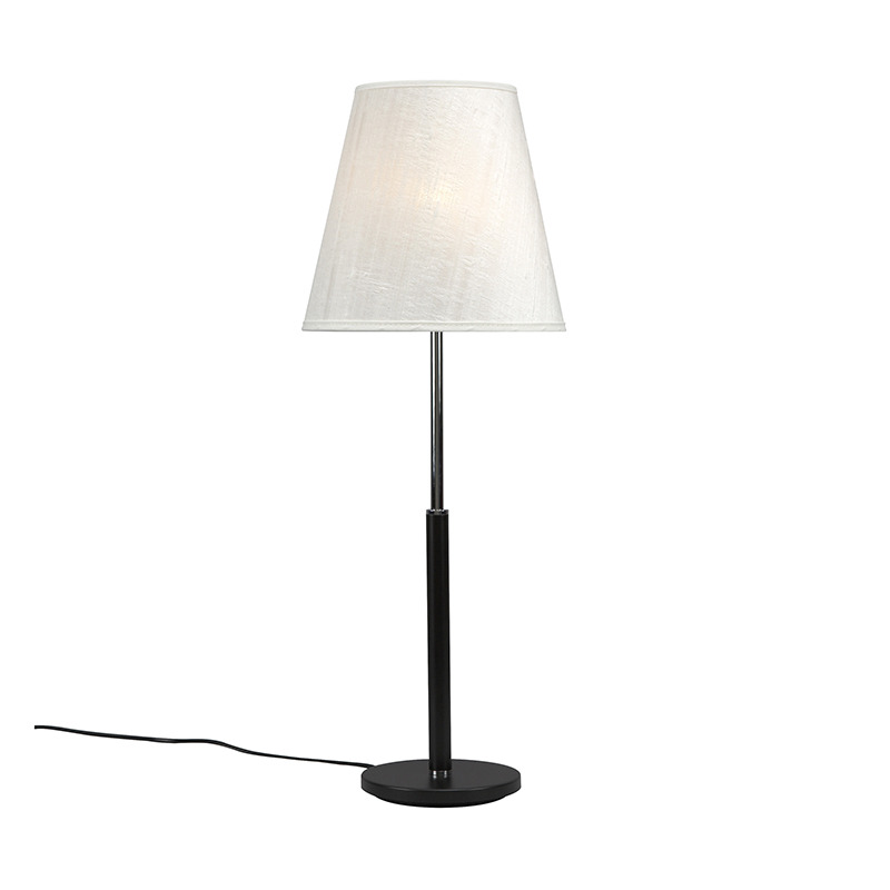 Lampe à poser Costello avec base en métal et abat-jour en tissu au design contemporain par Belid