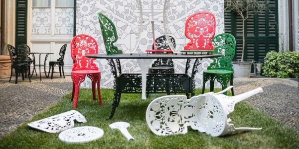 Table Industry Oval Garden 152 cm en aluminium par Seletti