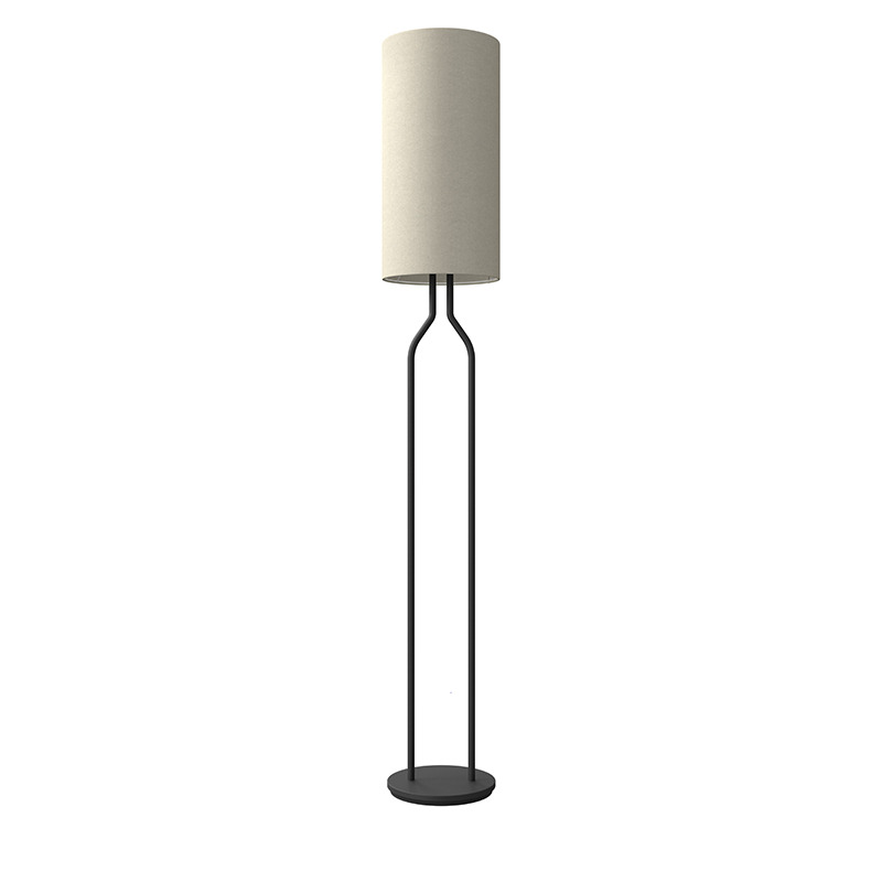 Lampadaire Bottle avec base en métal et abat-jour en textile au design contemporain par Belid