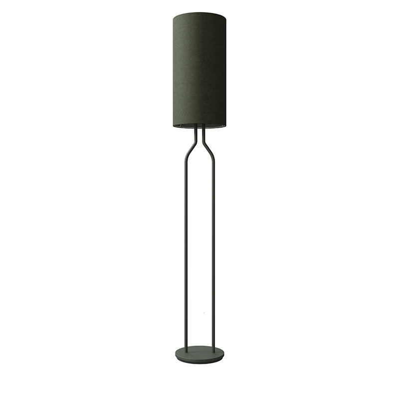 Lampadaire Bottle avec base en métal et abat-jour en textile au design contemporain par Belid Lampadaire Bottle avec base en métal et abat-jour en textile au design contemporain par Belid