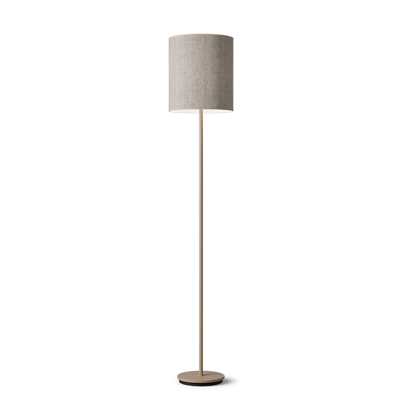 Lampadaire Dual avec base en métal et abat-jour en textile au design contemporain par Belid Lampadaire Dual avec base en métal et abat-jour en textile au design contemporain par Belid