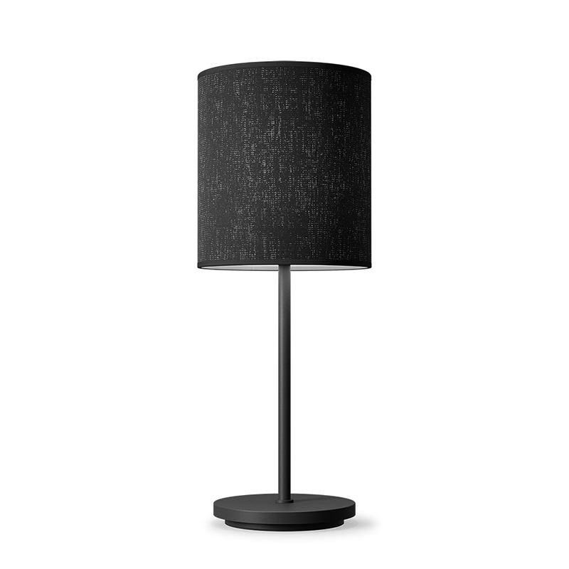 Lampe à poser Dual avec base en métal et abat-jour en textile au design contemporain par Belid Lampe à poser Dual avec base en métal et abat-jour en textile au design contemporain par Belid