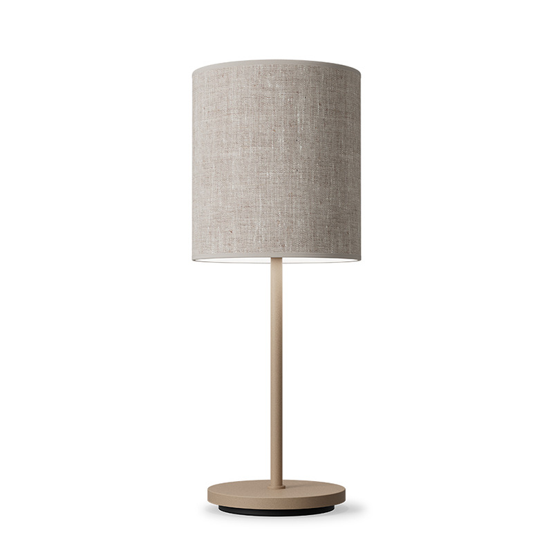 Lampe à poser Dual avec base en métal et abat-jour en textile au design contemporain par Belid