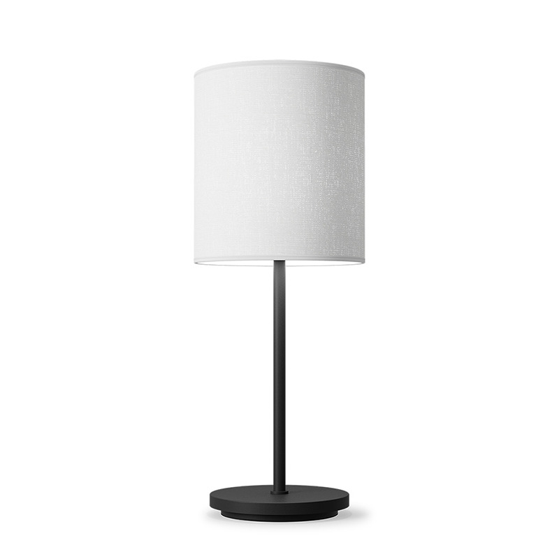Lampe à poser Dual avec base en métal et abat-jour en textile au design contemporain par Belid