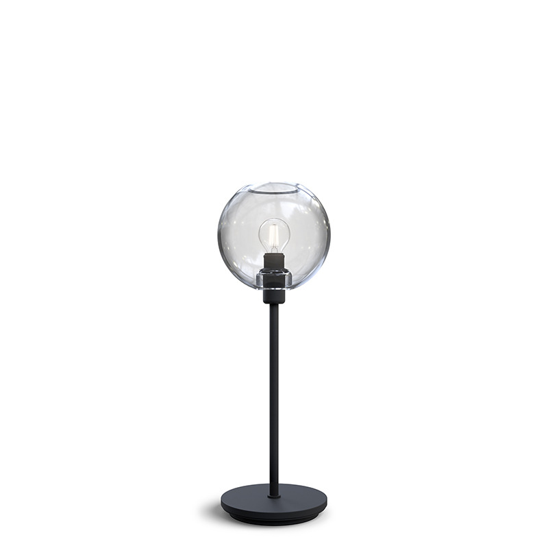 Lampe à poser Gloria avec base en métal et abat-jour en verre au design contemporain par Belid