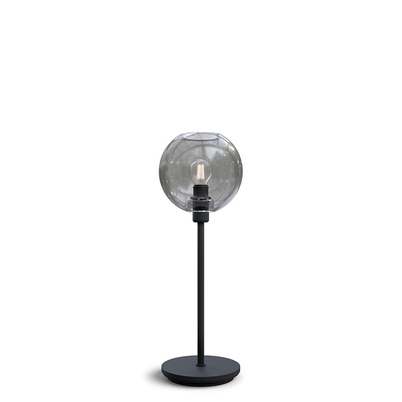 Lampe à poser Gloria avec base en métal et abat-jour en verre au design contemporain par Belid