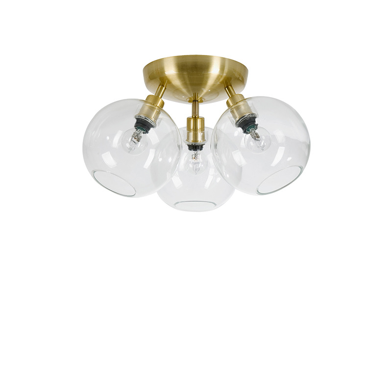 Plafonnier Gloria dimmable avec base en métal et abat-jour en verre au design contemporain par Belid