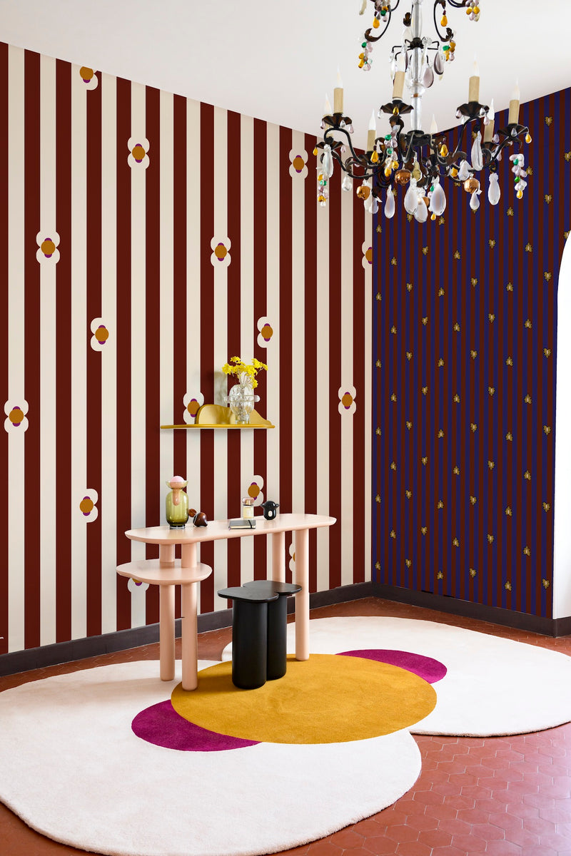 Papier peint design Longo Mai par Margaux Keller x Bien fait Paris