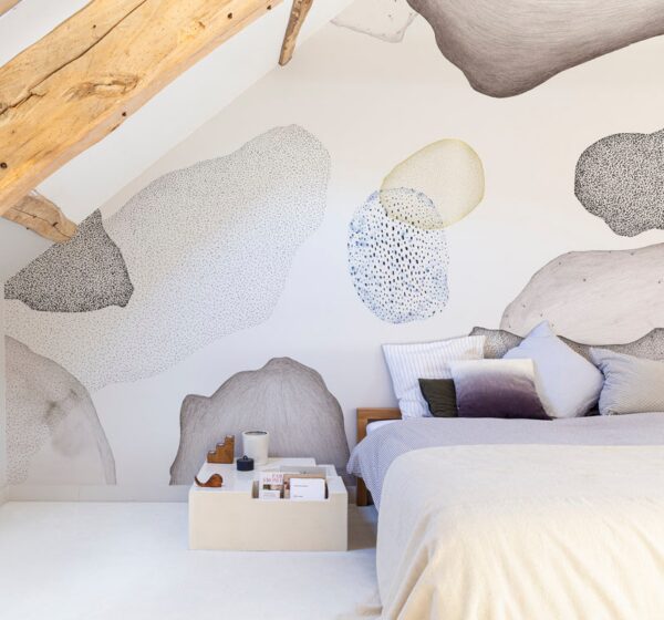 Papier peint design Apesanteur Or par Alix Waline x Bien fait Paris