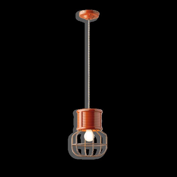 Suspension C2340 en céramique au design vintage par Ferroluce