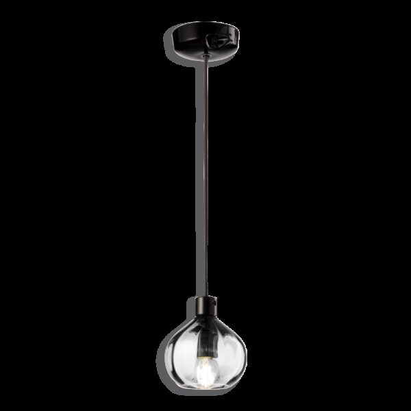 Suspension Afoxé en verre au design vintage par Ferroluce