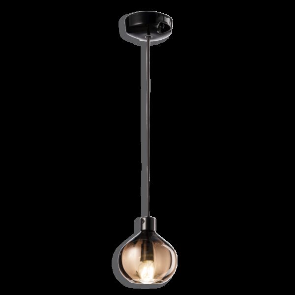Suspension Afoxé en verre au design vintage par Ferroluce