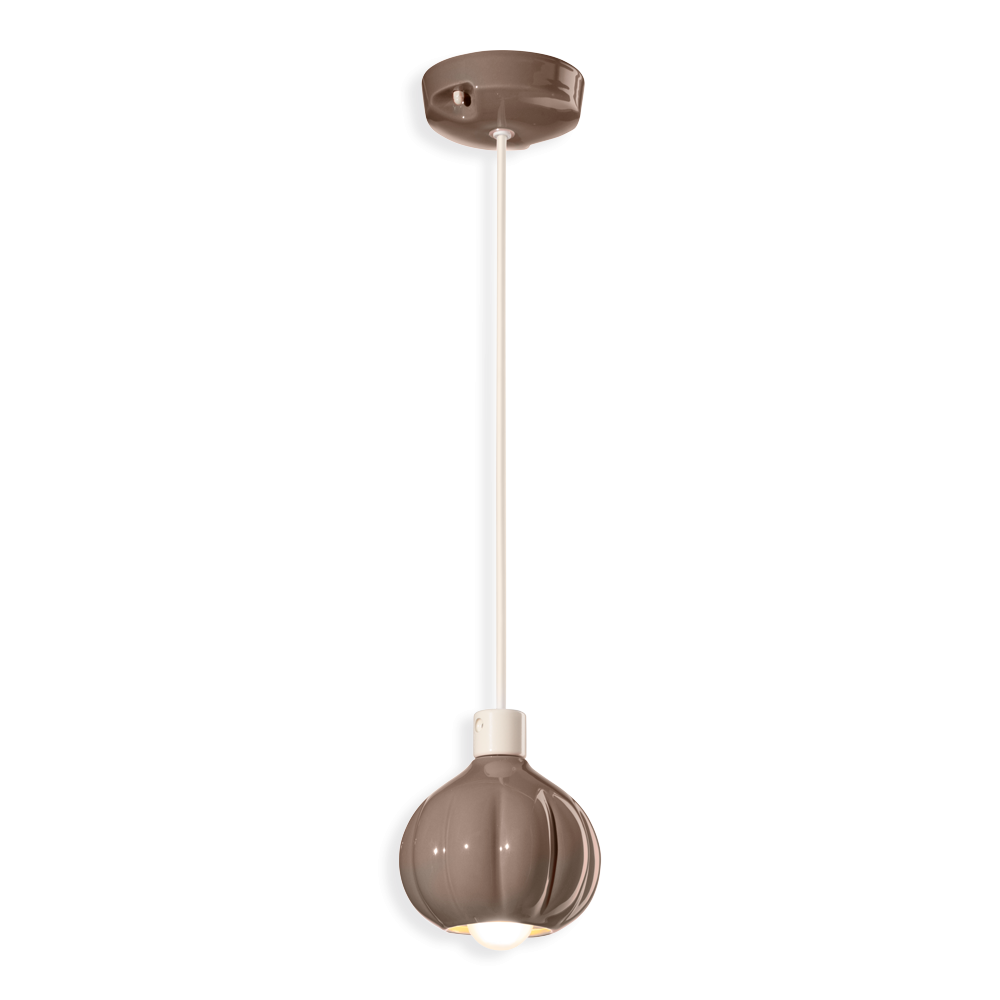Suspension Afoxé en céramique au design vintage par Ferroluce