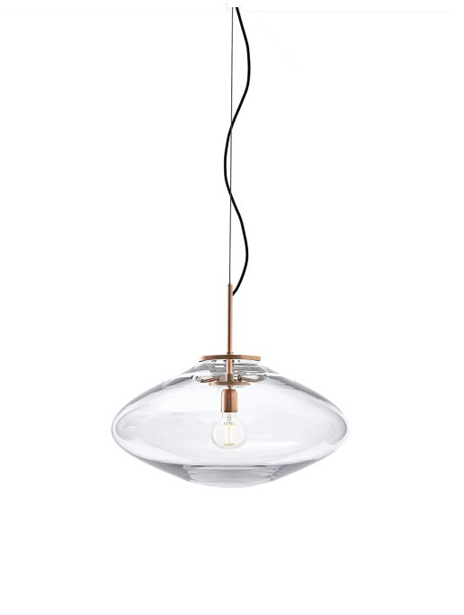 Suspension Disc en cristal par Olgoj Chorchoj Studio x Bomma