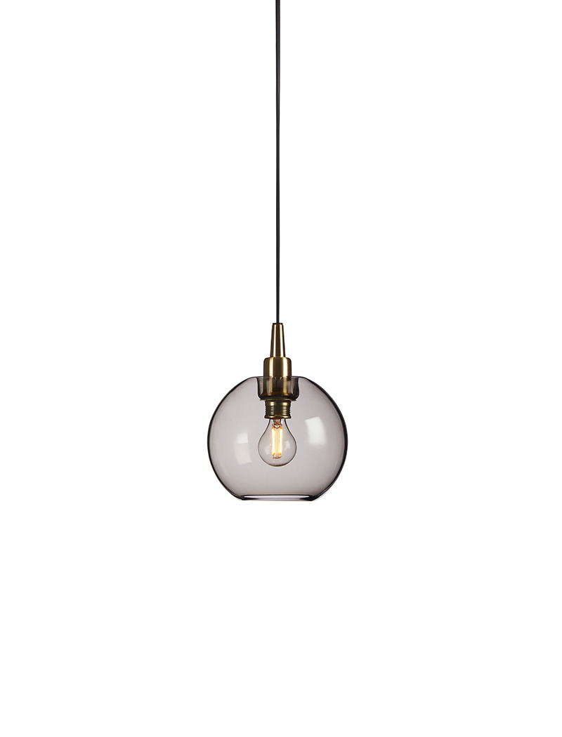 Suspension Gloria dimmable avec base en métal et abat-jour en verre au design contemporain par Belid