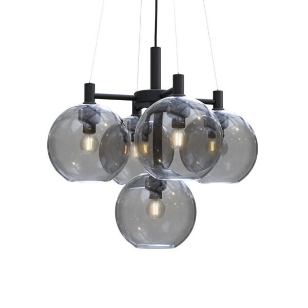 Suspension Gloria dimmable avec base en métal et abat-jour en verre au design contemporain par Belid