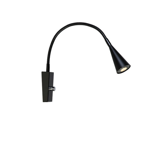Applique Ledro dimmable avec base en métal et tête flexible au design contemporain par Belid