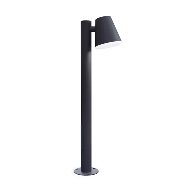 Lampadaire extérieur Mist dimmable avec structure graphite au design contemporain par Roger Persson x Belid