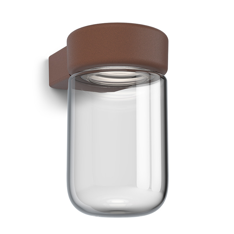 Applique extérieur Moon dimmable avec base en métal et abat-jour en verre au design contemporain par Roger Persson x Belid Applique extérieur Moon dimmable avec base en métal et abat-jour en verre au design contemporain par Roger Persson x Belid